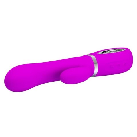 Wibrator z masażerem łechtaczki i rotacją 19cm usb Wibrator z masażerem łechtaczki i rotacją 19cm usb