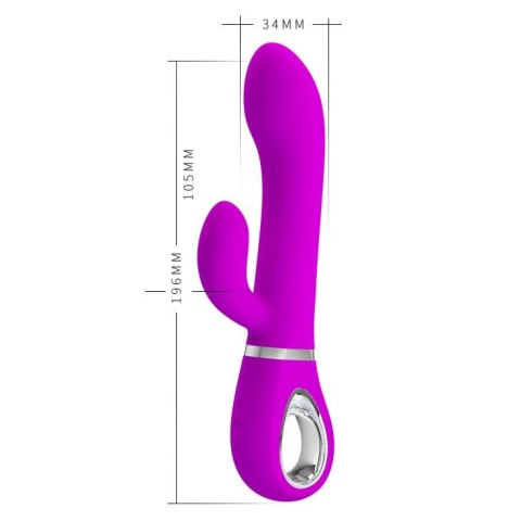 Wibrator z masażerem łechtaczki i rotacją 19cm usb Wibrator z masażerem łechtaczki i rotacją 19cm usb