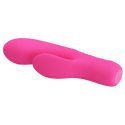 Wibrator z masażerem łechtaczki i wypustkami 15cm Wibrator z masażerem łechtaczki i wypustkami 15cm