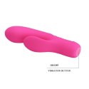 Wibrator z masażerem łechtaczki i wypustkami 15cm Wibrator z masażerem łechtaczki i wypustkami 15cm