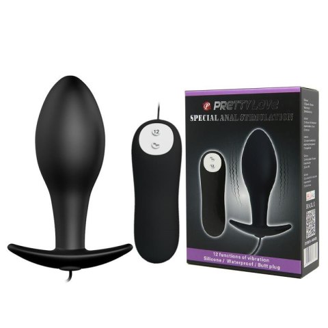 Wtyczka analna wibrujący sex korek 8cm 12 trybów Wtyczka analna wibrujący sex korek 8cm 12 trybów