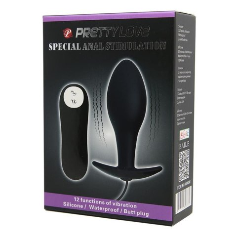 Wtyczka analna wibrujący sex korek 8cm 12 trybów Wtyczka analna wibrujący sex korek 8cm 12 trybów
