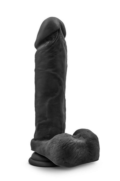 Silikonowe gładkie czarne dildo z przyssawką 23 cm Silikonowe gładkie czarne dildo z przyssawką 23 cm