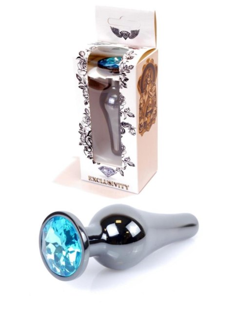Długi stalowy korek plug analny z kryształem 2,7cm Długi stalowy korek plug analny z kryształem 2,7cm