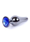 Długi stalowy korek plug analny z kryształem 2,7cm Długi stalowy korek plug analny z kryształem 2,7cm