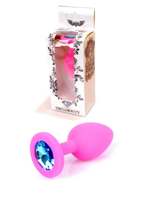 Korek analny z kamieniem plug ozdobny silikon 7cm Korek analny z kamieniem plug ozdobny silikon 7cm