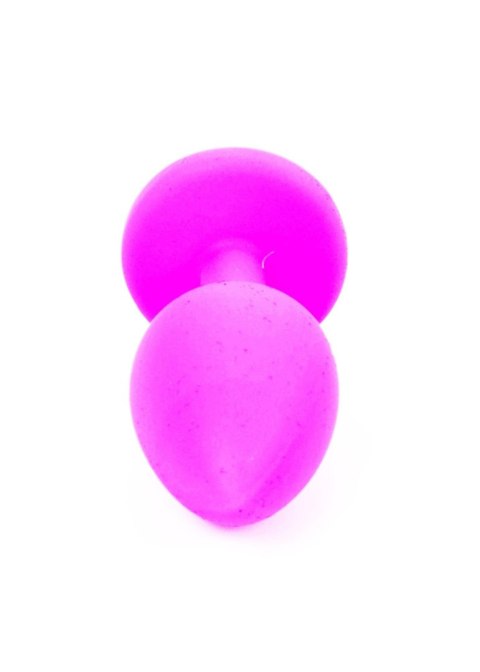 Korek analny z kamieniem plug ozdobny silikon 7cm Korek analny z kamieniem plug ozdobny silikon 7cm
