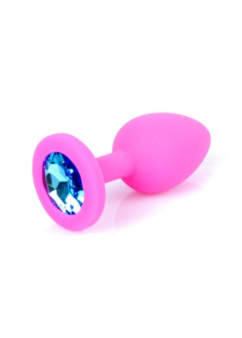 Korek analny z kamieniem plug ozdobny silikon 7cm Korek analny z kamieniem plug ozdobny silikon 7cm