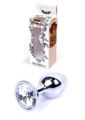 Metalowy korek analny stalowy plug kryształ 7cm Metalowy korek analny stalowy plug kryształ 7cm