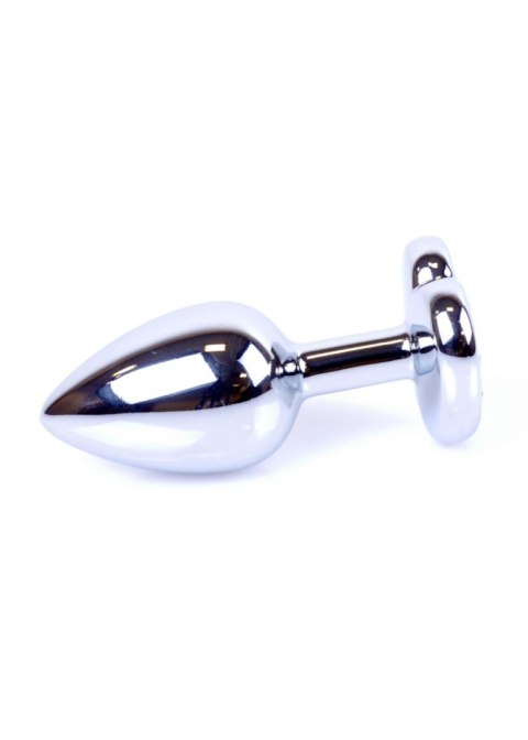 Metalowy plug analny korek stalowy kryształ 7cm Metalowy plug analny korek stalowy kryształ 7cm