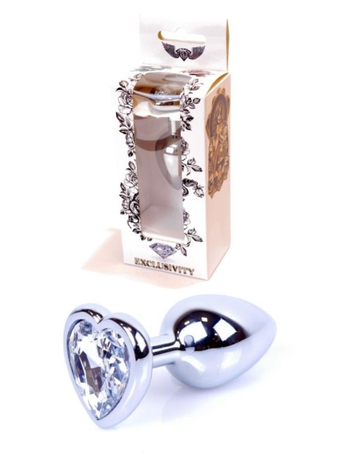Metalowy plug analny korek stalowy serce 7cm Metalowy plug analny korek stalowy serce 7cm