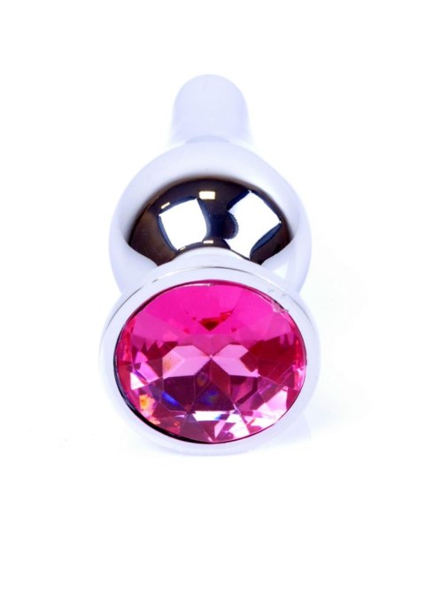 Stalowy korek analny plug do anusa kryształek 9cm Stalowy korek analny plug do anusa kryształek 9cm