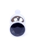 Stalowy korek analny plug do anusa kryształek 9cm Stalowy korek analny plug do anusa kryształek 9cm