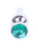 Stalowy korek analny plug do anusa kryształek 9cm Stalowy korek analny plug do anusa kryształek 9cm