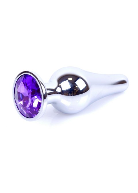 Stalowy korek analny plug do anusa kryształek 9cm Stalowy korek analny plug do anusa kryształek 9cm