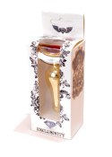 Stalowy korek analny złoty metalowy kryształ 9cm Stalowy korek analny złoty metalowy kryształ 9cm