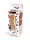 Stalowy korek analny złoty metalowy kryształ 9cm Stalowy korek analny złoty metalowy kryształ 9cm