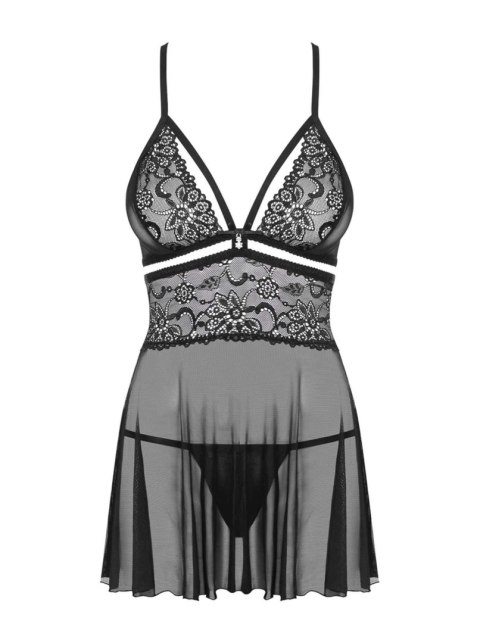 Bielizna-838-BAB-1 babydoll i stringi czarna XXL Bielizna-838-BAB-1 babydoll i stringi czarna XXL