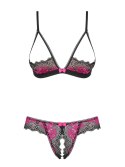 Komplet otwarte stringi stanik obsessive tulia s/m