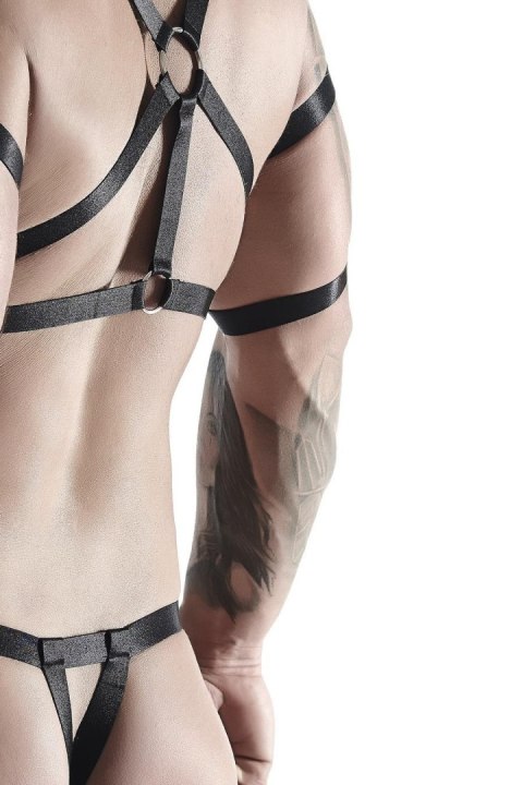 Męski komplet z gumy: t-shirt z ozdobami z tyłu i przodu, 2 pack stringi xxl/xxxl Męski komplet z gumy: t-shirt z ozdobami z tyłu i przodu, 2 pack stringi xxl/xxxl