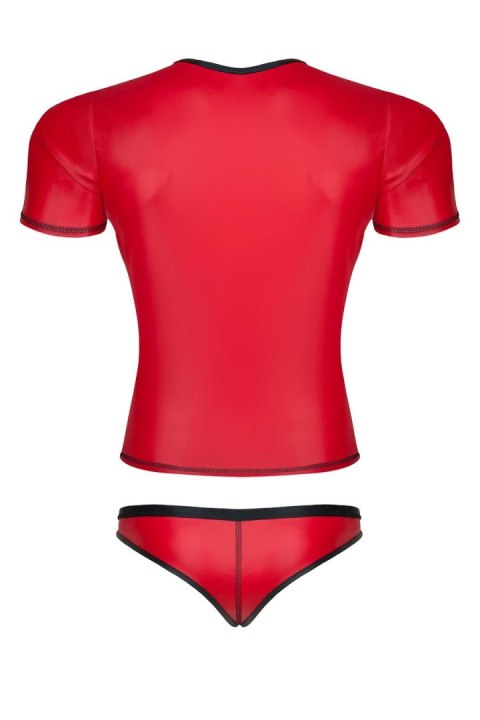 Męski komplet z wetlooka: t-shirt w serek, figi typu brazyliany s Męski komplet z wetlooka: t-shirt w serek, figi typu brazyliany s