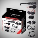 Bondage set 8 pcs black cuffs / collar/ mask/ whipp/ clamps/rope etc Bondage set 8 pcs black cuffs / collar/ mask/ whipp/ clamps/rope etc