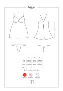 Koszulka babydoll stringi komplet obsessive l/xl Koszulka babydoll stringi komplet obsessive l/xl