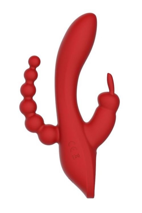 Wibrator króliczek waginalny analny potrójny 21cm Wibrator króliczek waginalny analny potrójny 21cm