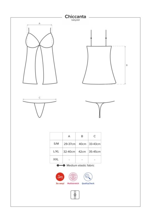 Komplet koszulka babydoll stringi obsessive l/xl Komplet koszulka babydoll stringi obsessive l/xl
