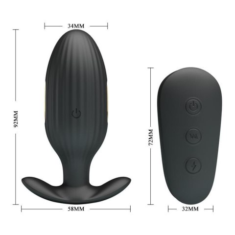 Elektrostymulacja korek plug analny wibrujący 9cm Elektrostymulacja korek plug analny wibrujący 9cm
