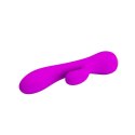Ładowany wibrator z masażerem 17cm 12 trybów usb