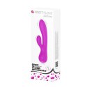 Ładowany wibrator z masażerem 17cm 12 trybów usb