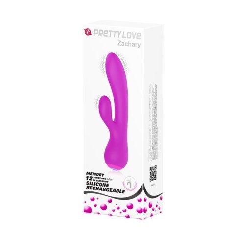 Ładowany wibrator z masażerem 17cm 12 trybów usb Ładowany wibrator z masażerem 17cm 12 trybów usb