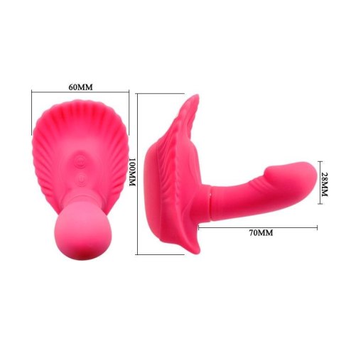 Stymulator łechtaczki z penisem motylek 30 trybów Stymulator łechtaczki z penisem motylek 30 trybów