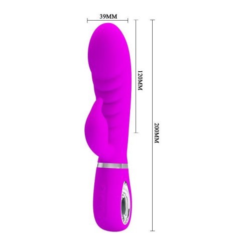 Wibrator królik z masażerem łechtaczki 7tryb 20cm Wibrator królik z masażerem łechtaczki 7tryb 20cm