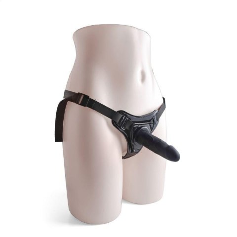 Czarne majtki strap-on z silikonowym dildo 10 cm Czarne majtki strap-on z silikonowym dildo 10 cm