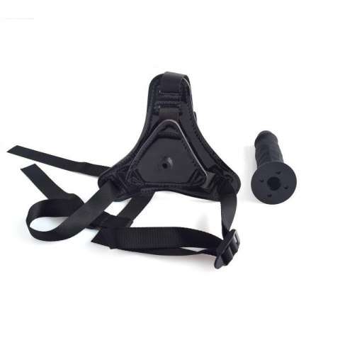 Czarne majtki strap-on z silikonowym dildo 10 cm Czarne majtki strap-on z silikonowym dildo 10 cm
