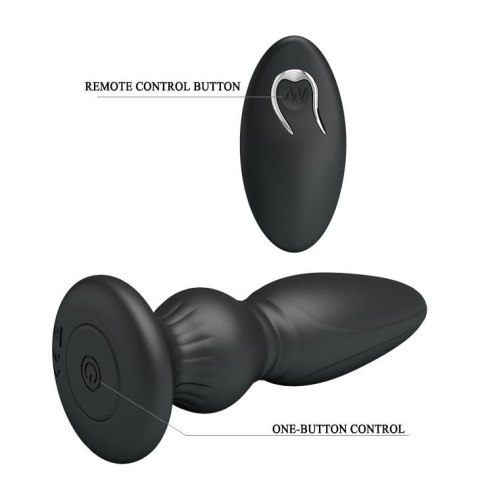 Mocny wibrujący ładowany korek analny 12cm 12tryb Mocny wibrujący ładowany korek analny 12cm 12tryb