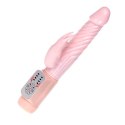 Ogrzewany wibrator z sex masażerem łechtaczki 21cm Ogrzewany wibrator z sex masażerem łechtaczki 21cm
