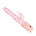 Ogrzewany wibrator z sex masażerem łechtaczki 21cm Ogrzewany wibrator z sex masażerem łechtaczki 21cm