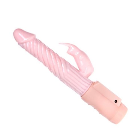 Ogrzewany wibrator z sex masażerem łechtaczki 21cm Ogrzewany wibrator z sex masażerem łechtaczki 21cm