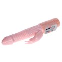 Ogrzewany wibrator z sex masażerem łechtaczki 21cm Ogrzewany wibrator z sex masażerem łechtaczki 21cm