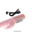 Ogrzewany wibrator z sex masażerem łechtaczki 21cm Ogrzewany wibrator z sex masażerem łechtaczki 21cm