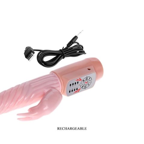 Ogrzewany wibrator z sex masażerem łechtaczki 21cm Ogrzewany wibrator z sex masażerem łechtaczki 21cm