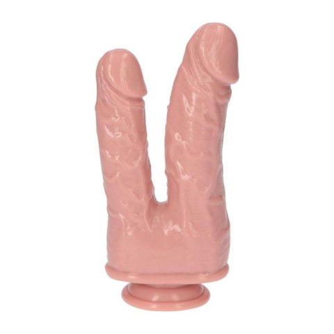 Podwójne cieliste dildo żylaste realistyczne Podwójne cieliste dildo żylaste realistyczne