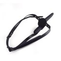 Podwójny strap-on koloru czarnego na szelkach Podwójny strap-on koloru czarnego na szelkach