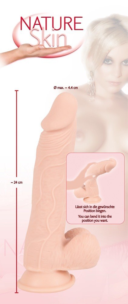Dildo wyginane realistyczny penis członek sex 24cm Dildo wyginane realistyczny penis członek sex 24cm