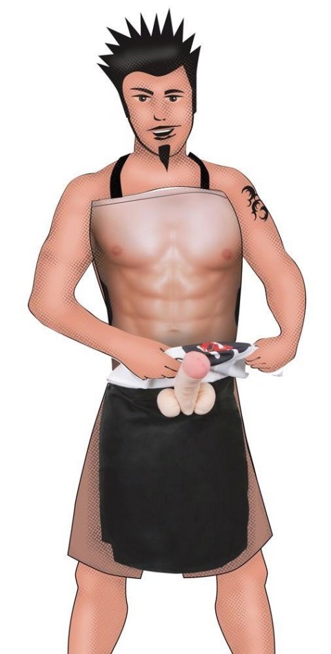 Fartuch fartuszek kuchenny z penisem członkiem Fartuch fartuszek kuchenny z penisem członkiem