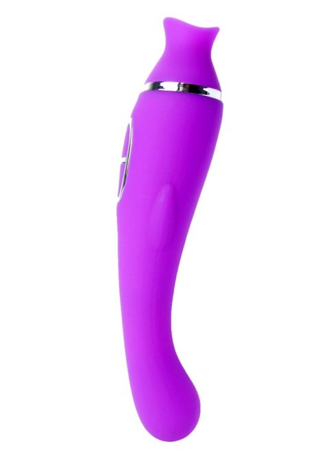 Wibrator masażer łechtaczki 2w1 ssanie 20cm 12tryb Wibrator masażer łechtaczki 2w1 ssanie 20cm 12tryb