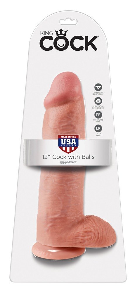 King Cock with balls 12 inch King Cock with balls 12 inch